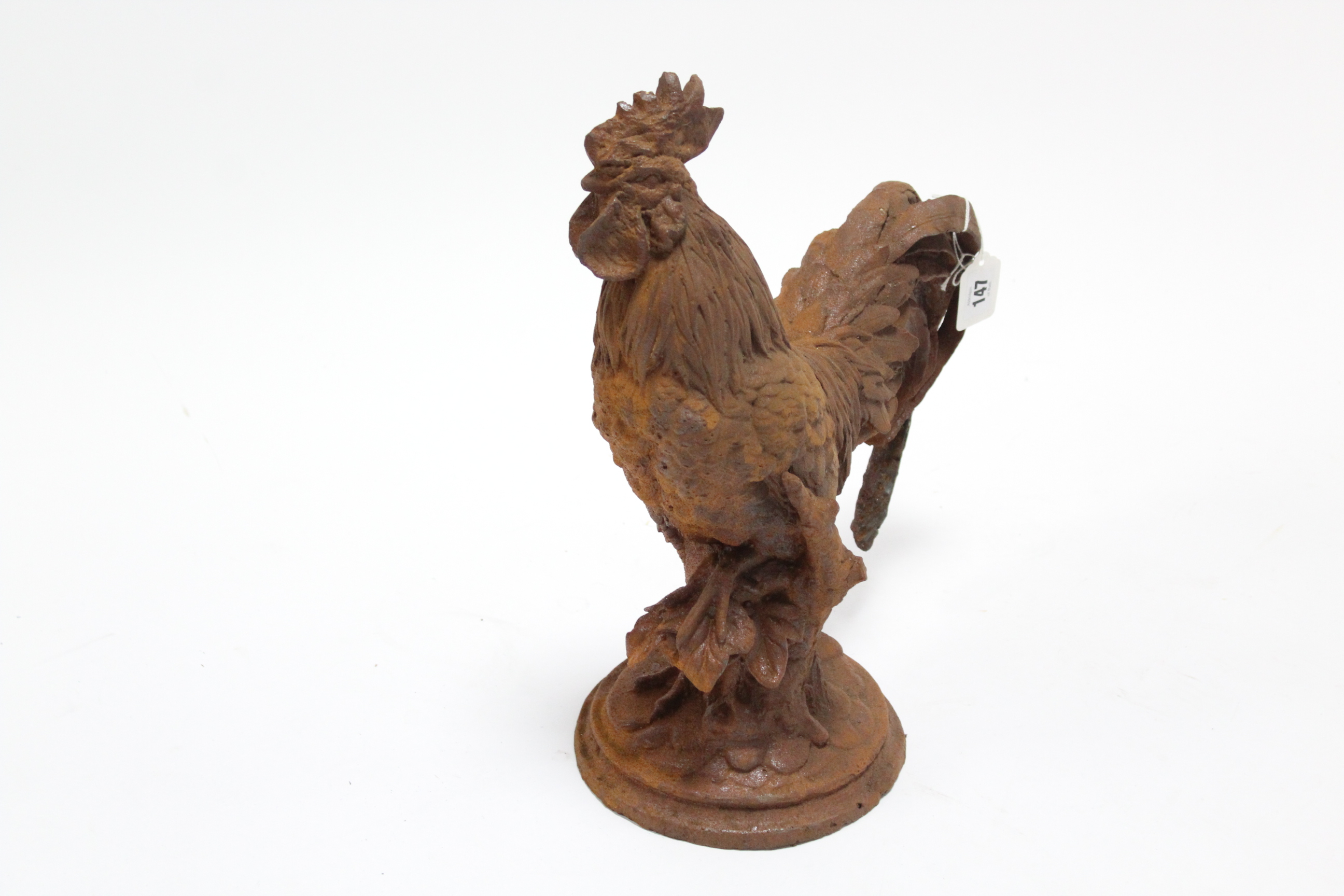 A modern cast-iron cockerel ornament, 16½” high. - Image 2 of 2