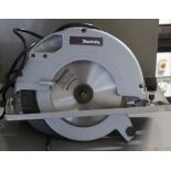 A Makita 240V circular saw, cased, w.o.