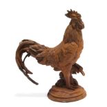 A modern cast-iron cockerel ornament, 16½” high.