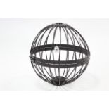 A modern cast-iron candle cage, 14” diam.