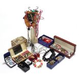 Various items of costume jewellery.