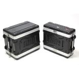 Two Gator travelling cases; together with another travelling case; & an electric-board circuit