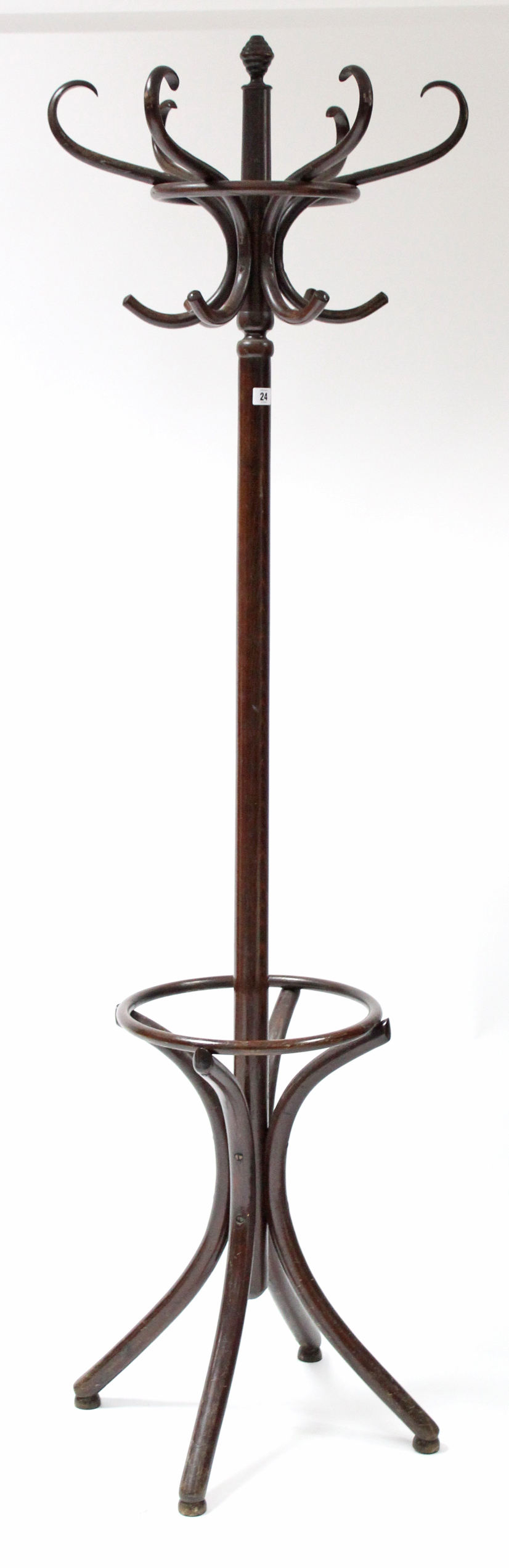 A bentwood hat & coat stand, 76” high.