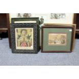 Eight various decorative prints & picture frames.
