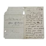 WILLIAM BECKFORD: Autograph letter on three sides from Beckford to John Britton, creator of “