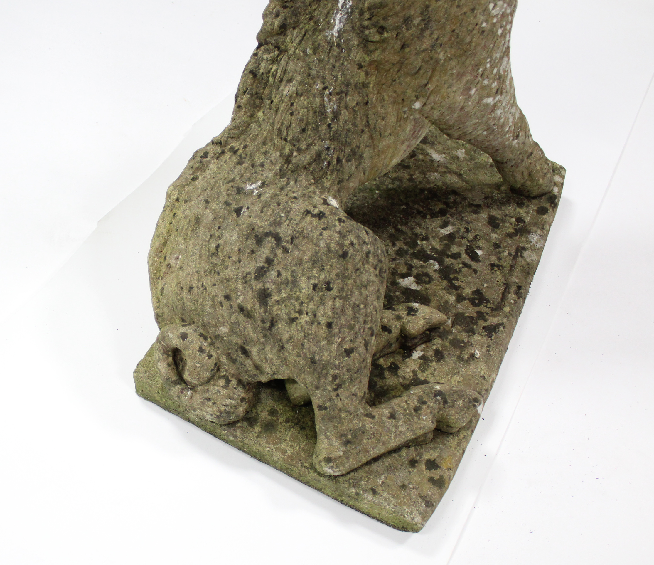 A large reconstituted stone model of the Uffizi boar, after the antique, on platform base; 30” - Bild 5 aus 5