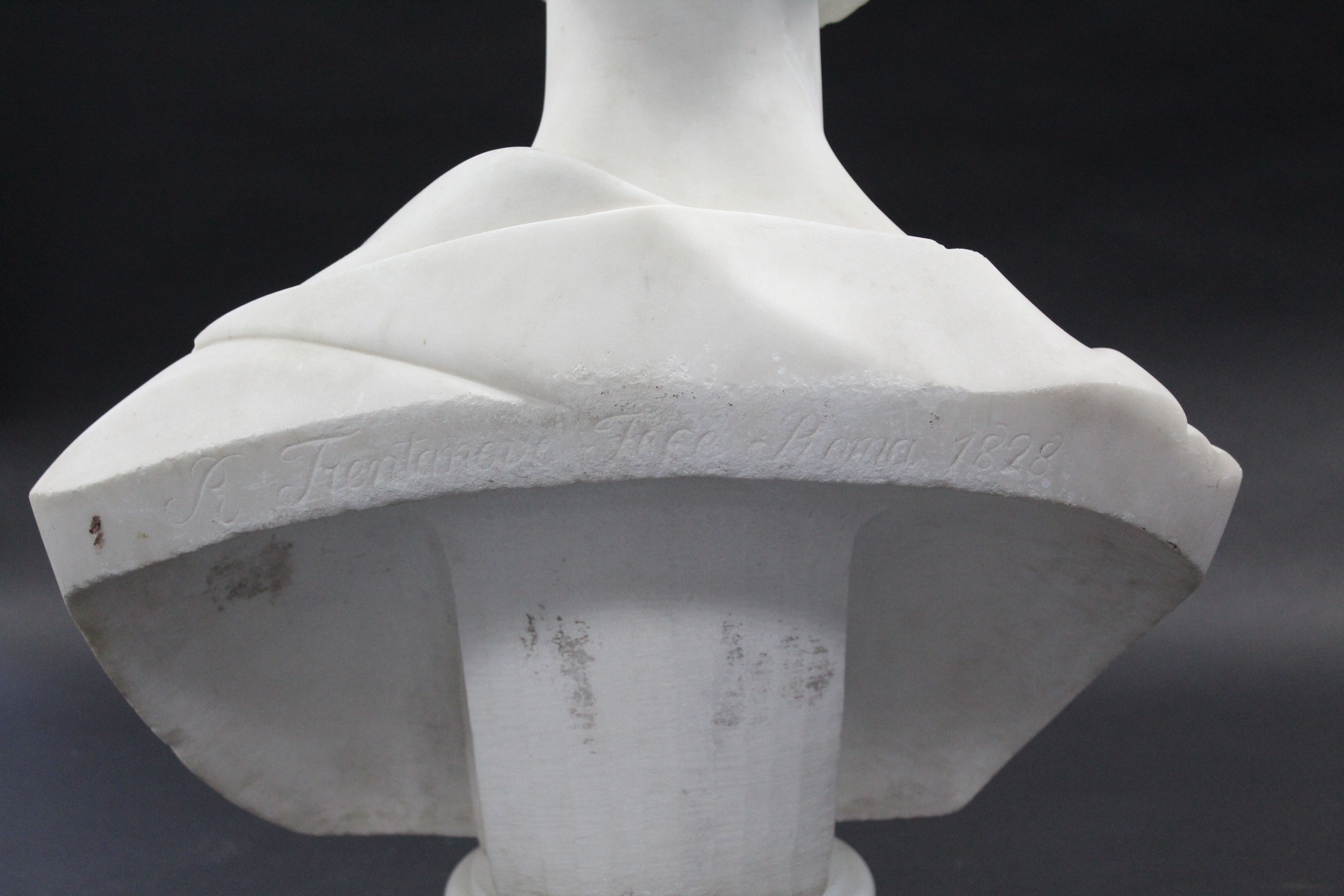 *PLEASE NOTE AMENDED DESCRIPTION* TRENTANOVE, Raimondo (1792-1832). A sculptured white marble - Image 5 of 5