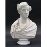 *PLEASE NOTE AMENDED DESCRIPTION* TRENTANOVE, Raimondo (1792-1832).A sculptured white marble male