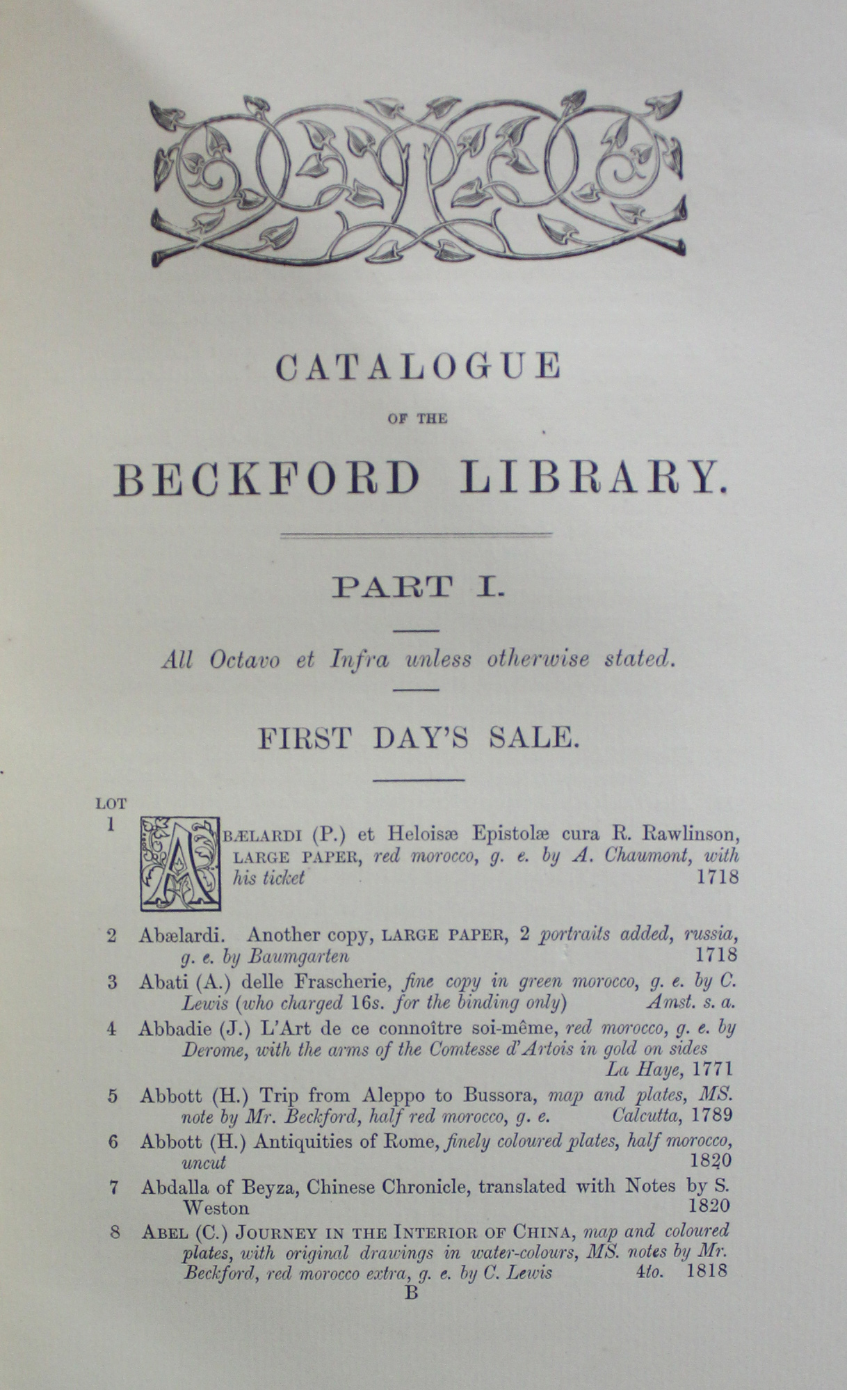 THE HAMILTON PALACE LIBRARIES, the auction catalogues of THE BECKFORD LIBRARY removed from - Image 3 of 4