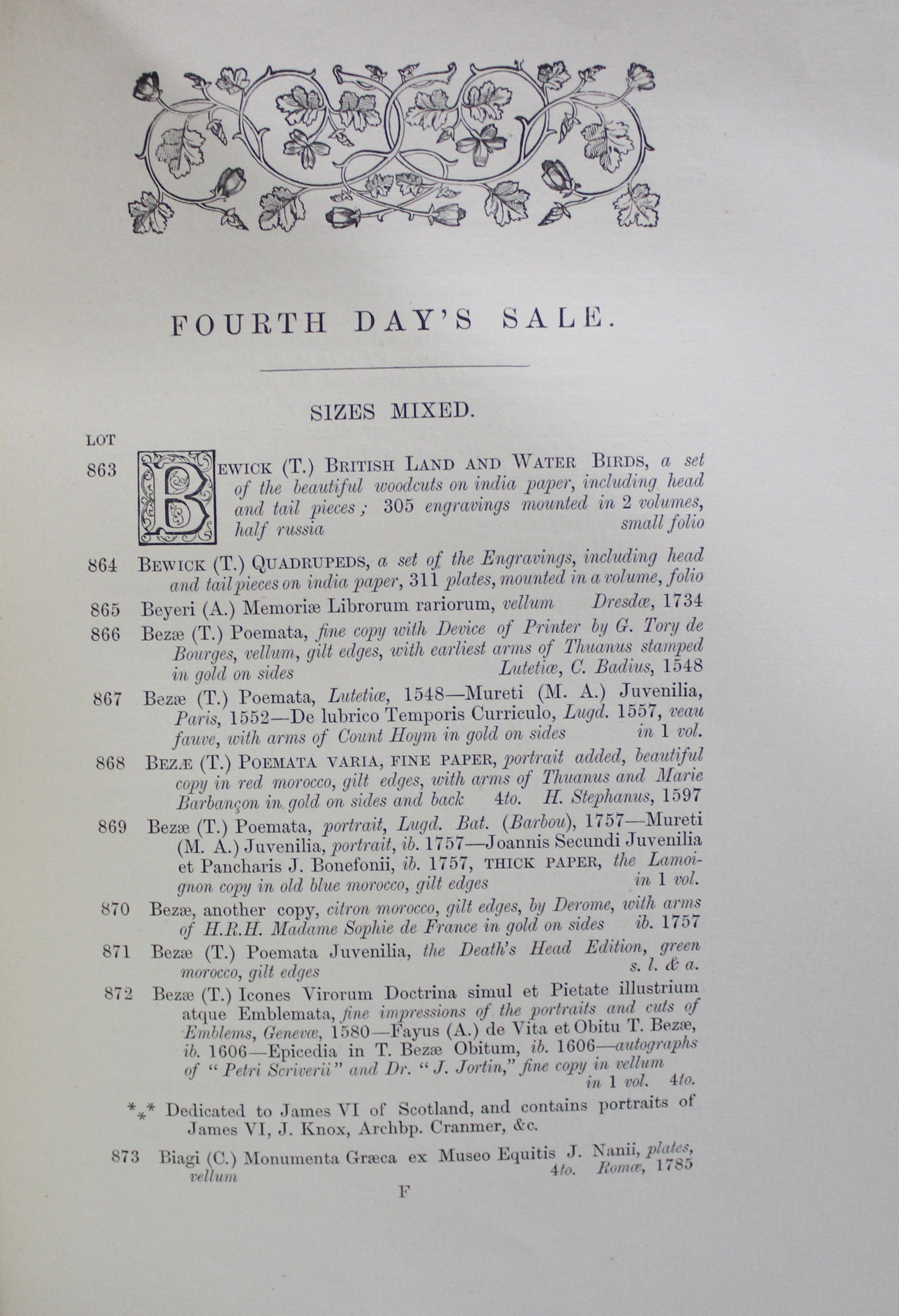 THE HAMILTON PALACE LIBRARIES, the auction catalogues of THE BECKFORD LIBRARY removed from - Image 4 of 4