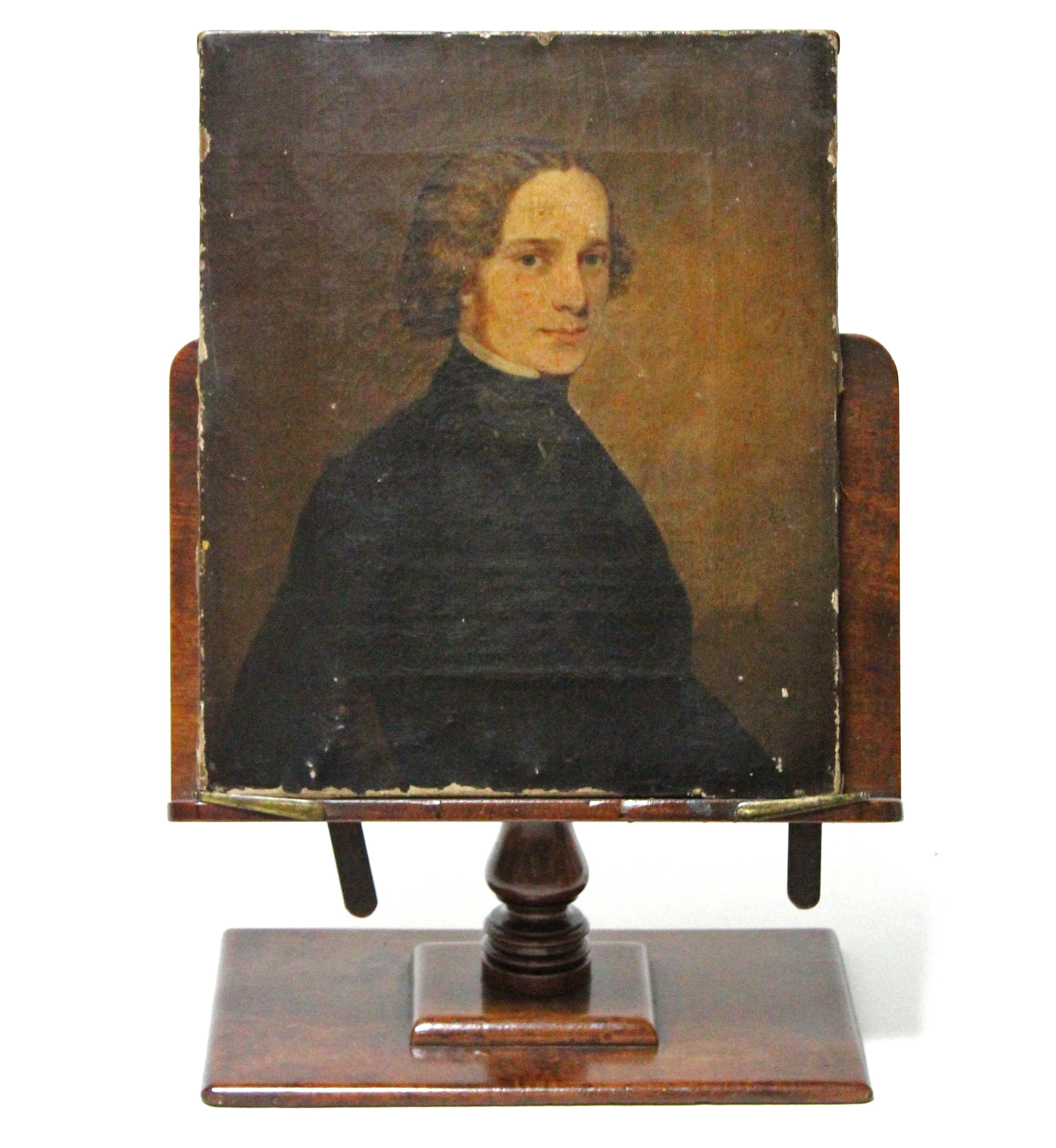 ENGLISH SCHOOL 19th century. A half-length portrait of a gentleman wearing dark jacket. Unsigned;