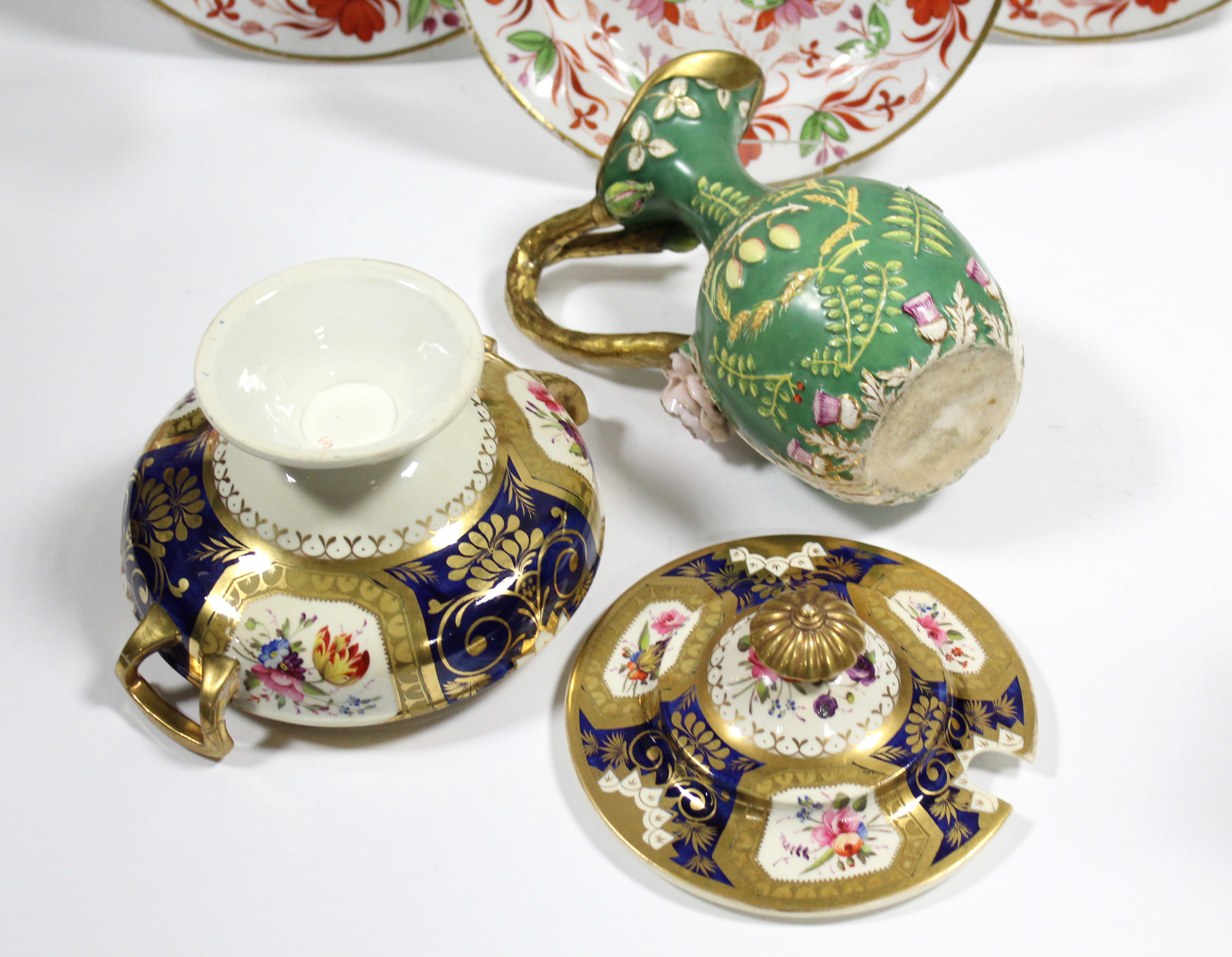 An early 19th century Ridgway porcelain two-handled sauce tureen of compressed round form, with - Image 3 of 5