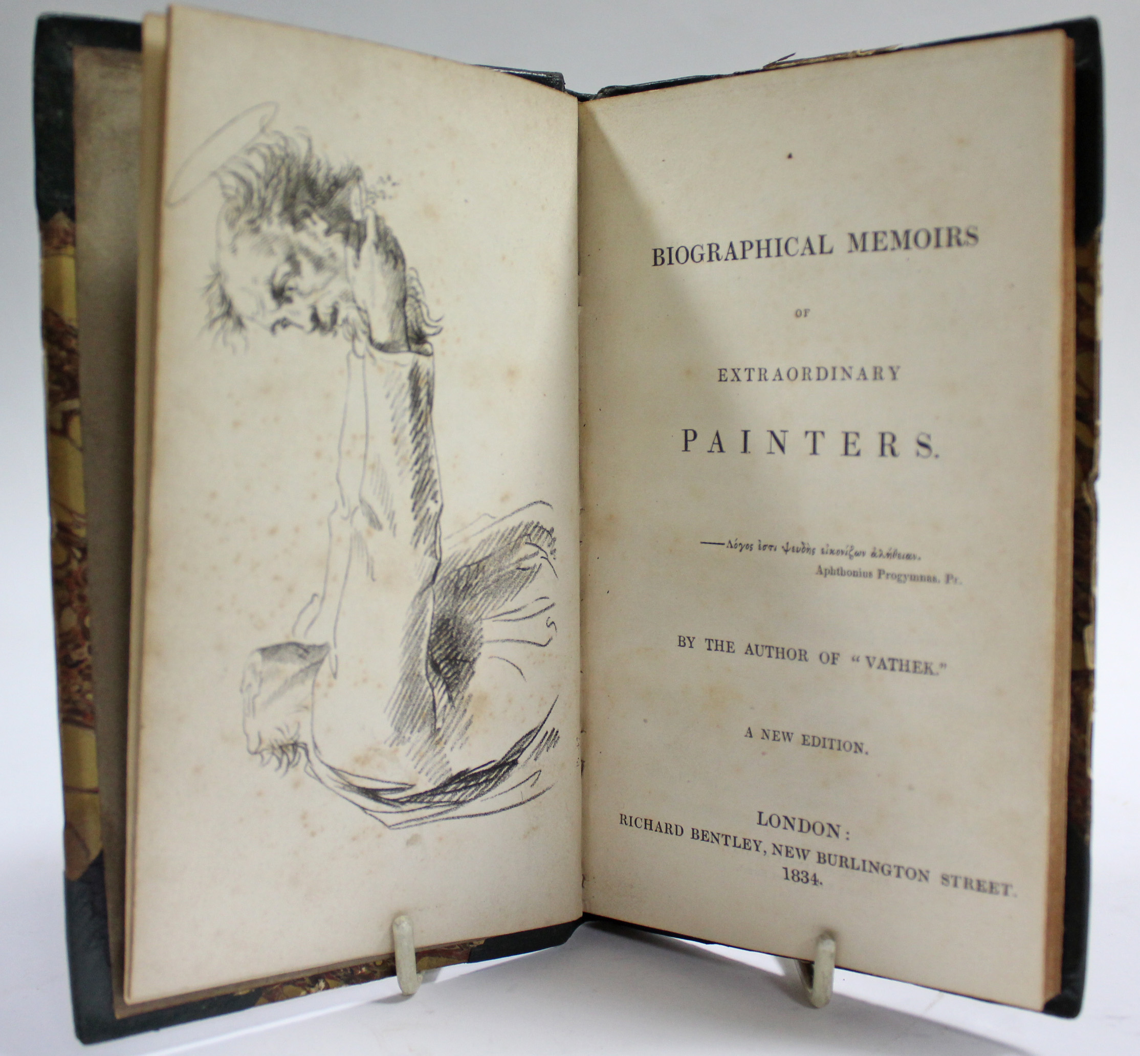 BECKFORD, William. “Biographical memoirs of Extraordinary Painters”; New Edition, publ. 1834 by - Image 3 of 3