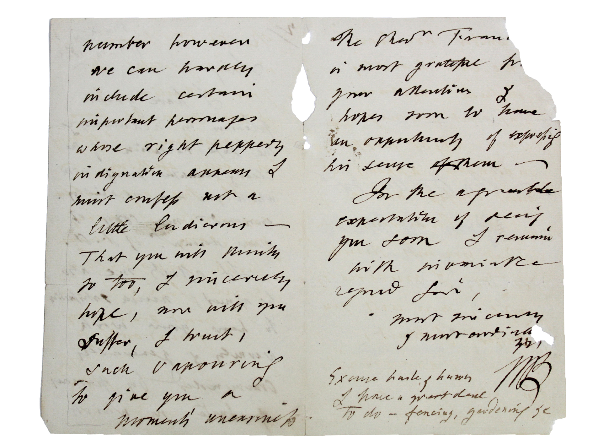 WILLIAM BECKFORD: Autograph letter on three sides from Beckford to John Britton, creator of “ - Image 2 of 2