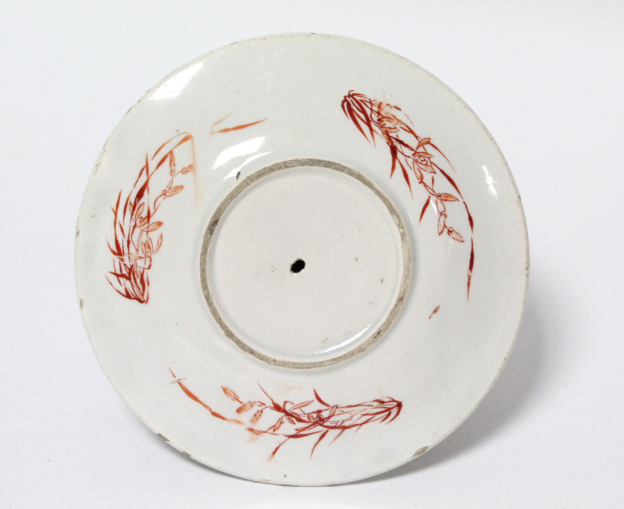 An 18th century English earthenware small round cup on circular integral stand, with finely - Image 7 of 7