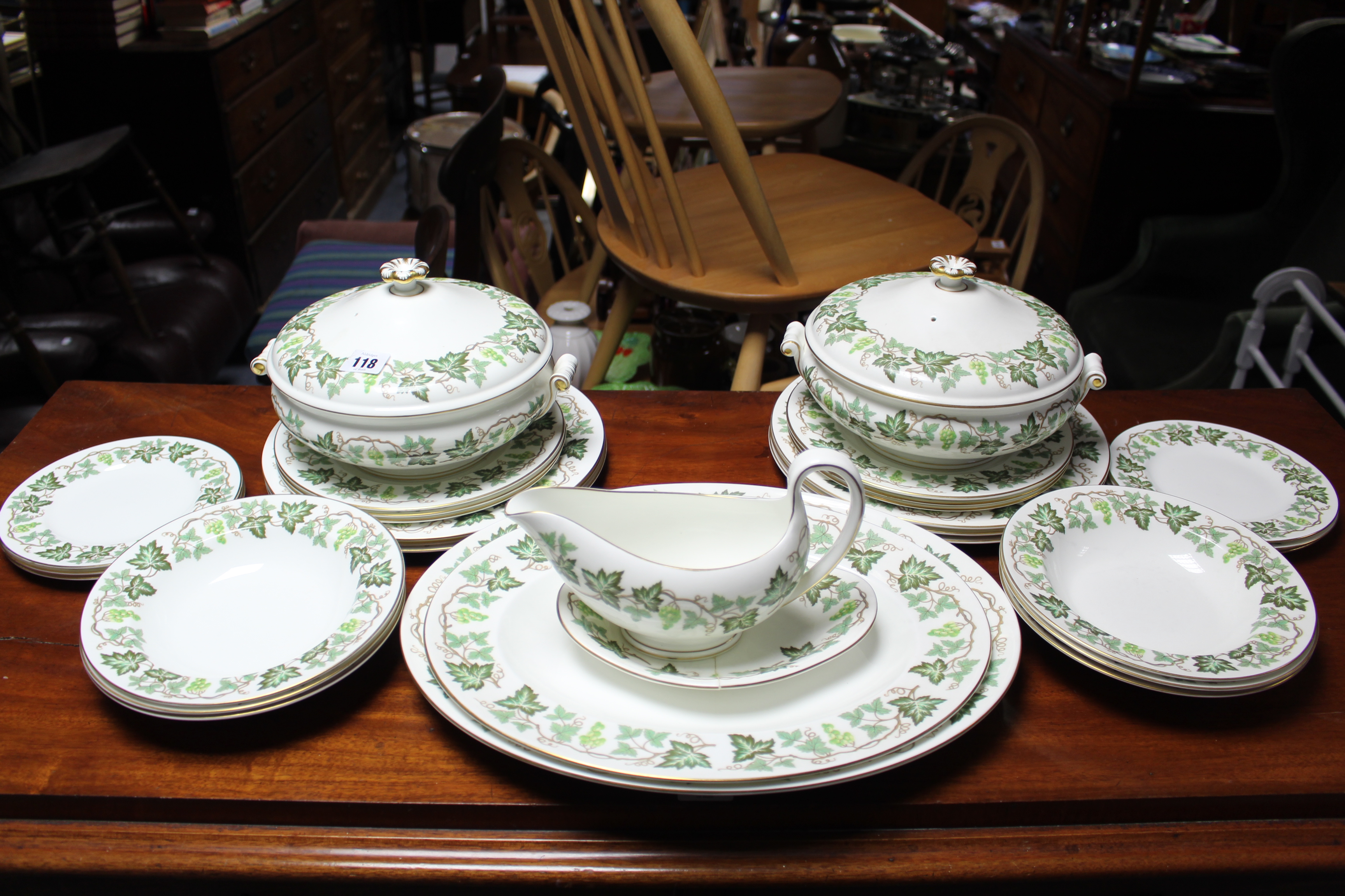 A Wedgwood bone china “Santa Clara” pattern twenty-nine piece dinner service (pattern W4114,