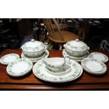A Wedgwood bone china “Santa Clara” pattern twenty-nine piece dinner service (pattern W4114,