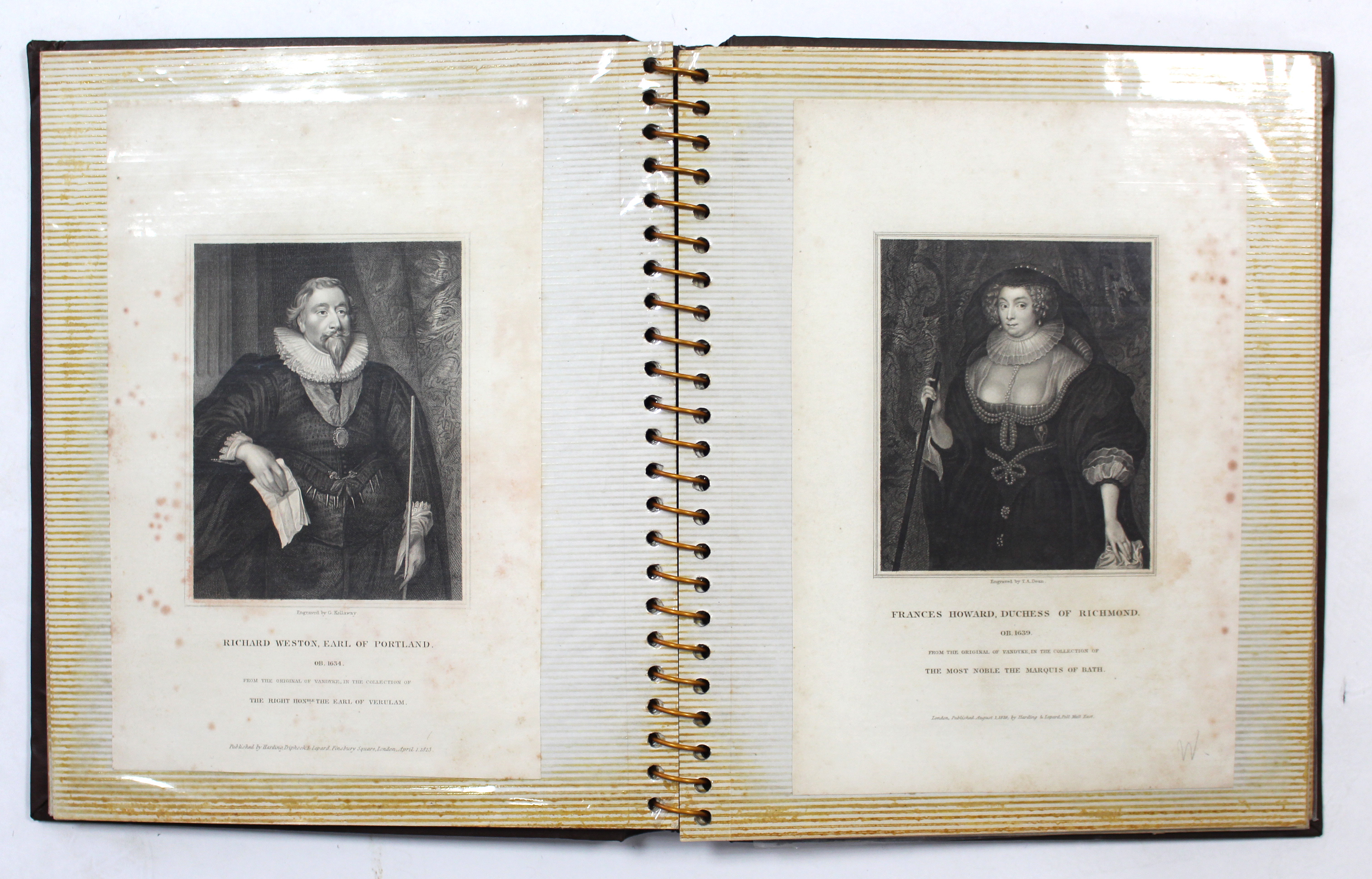 *LOT WITHDRAWN* A collection of black & white portrait engravings, contained in seven albums.