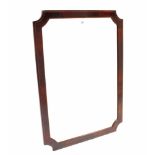 An Edwardian inlaid-mahogany frame rectangular frame wall mirror inset bevelled plate, 39” x