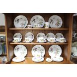 A Royal Worcester fine porcelain “Evesham” pattern thirty-four piece part dinner & coffee service,
