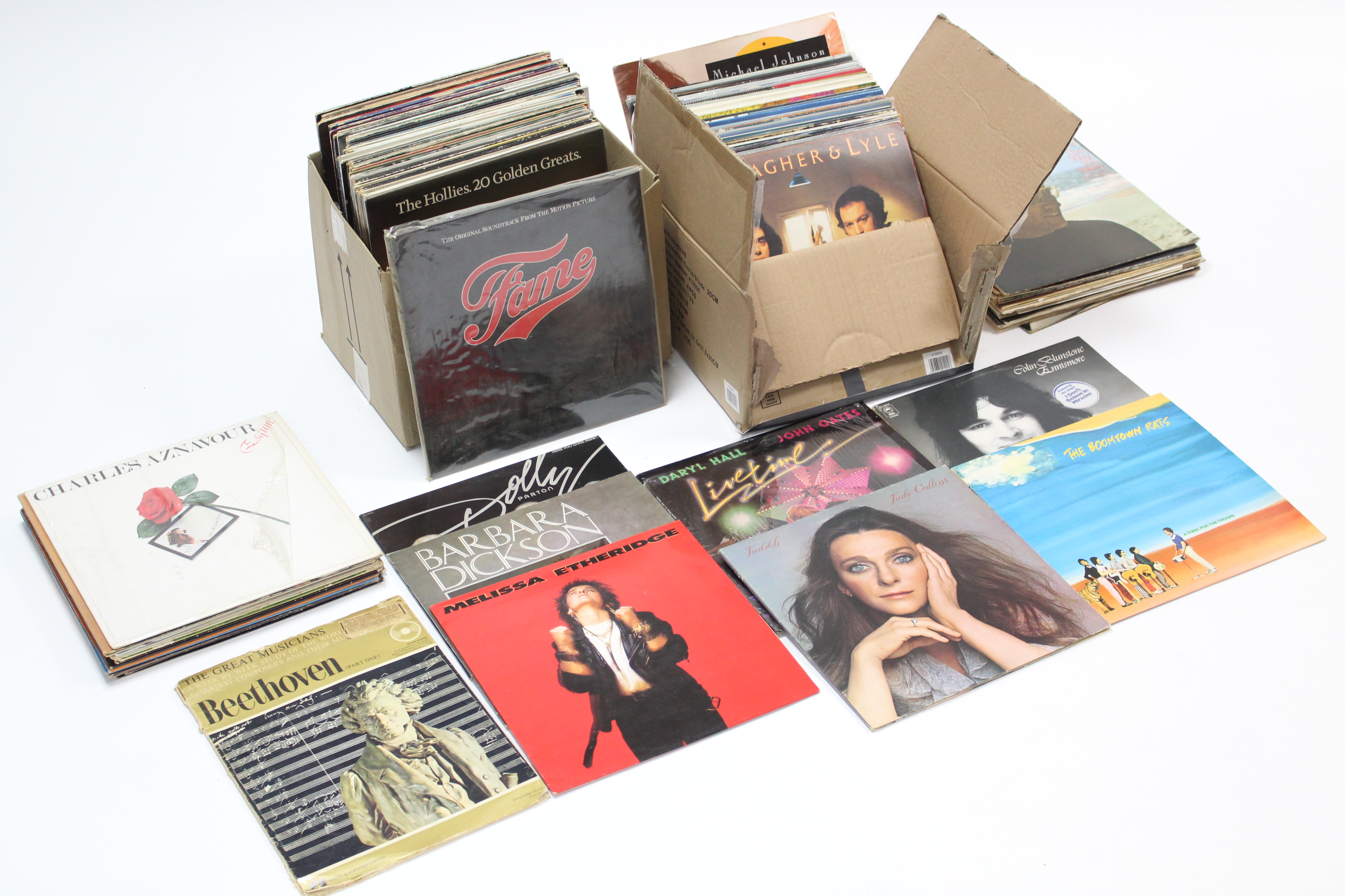 Approximately one hundred & twenty various records – 1960’s – 1980’s pop music.