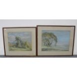 Two mid-20th century pastel studies of rural landscapes, each by A. Margaret Cornish, both signed,