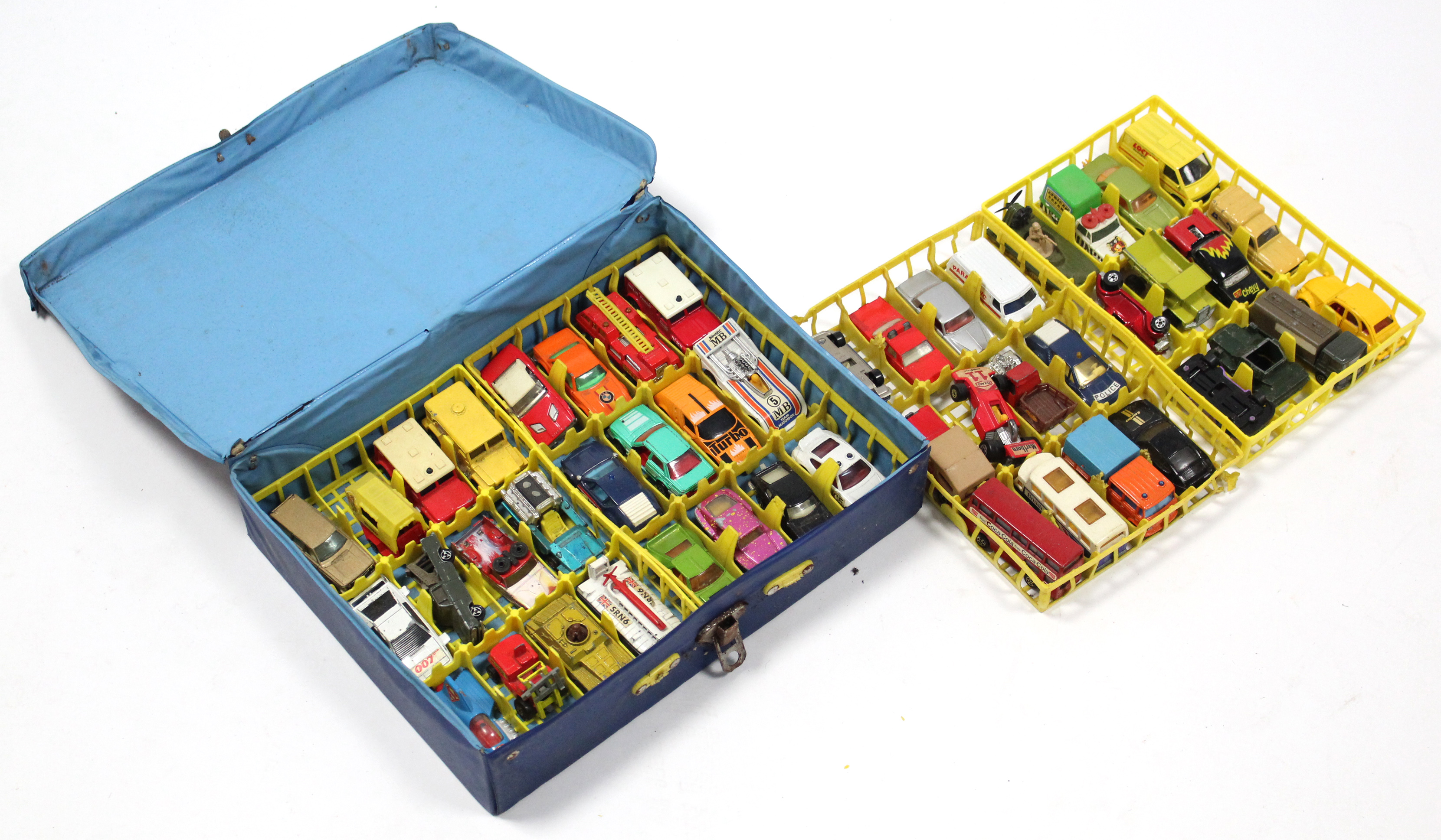 A Matchbox “No. 8” car carry case containing sixty-four scale models. - Image 2 of 2