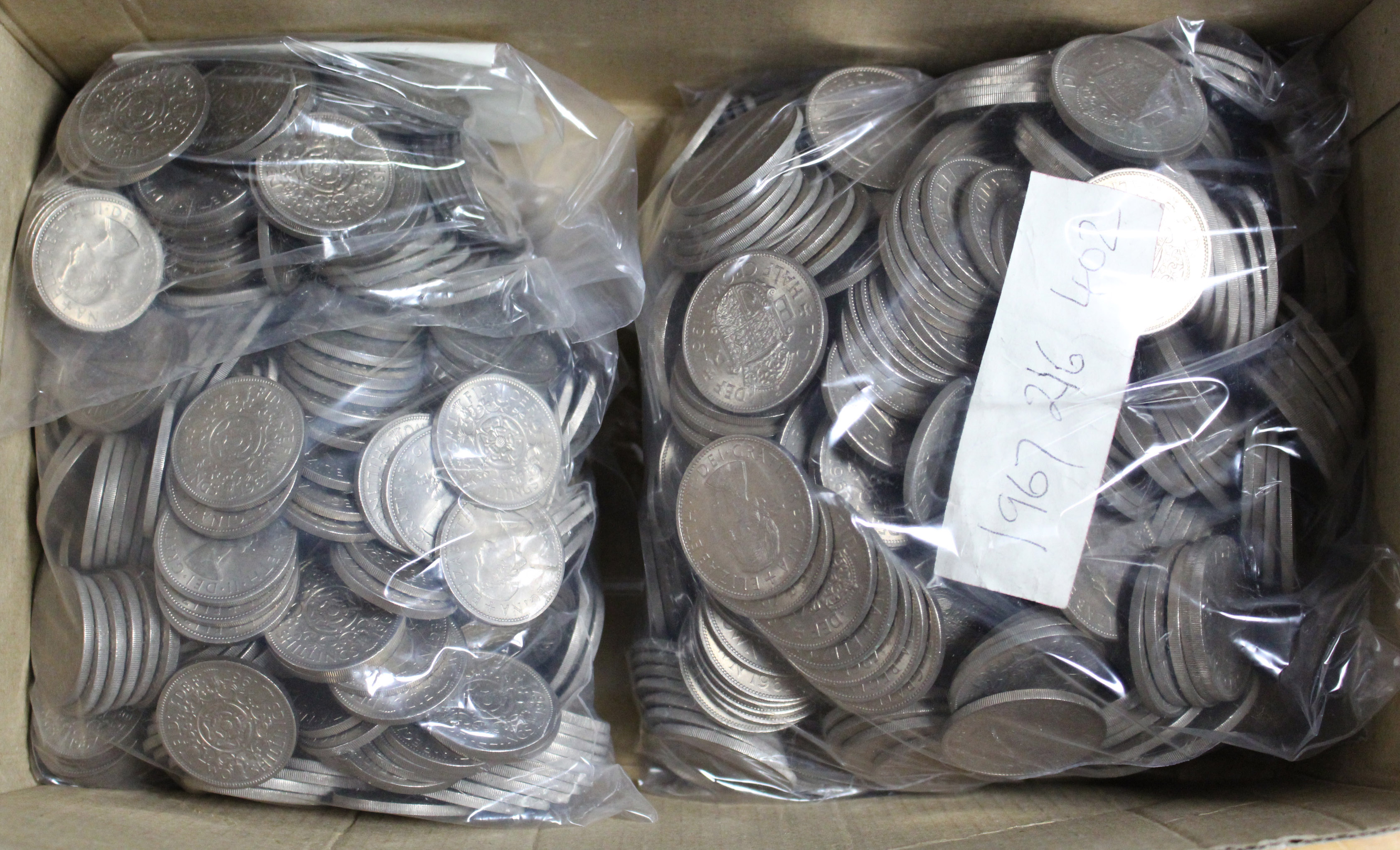 A large quantity of British pre-decimal “silver” coins (post 1947).