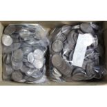 A large quantity of British pre-decimal “silver” coins (post 1947).