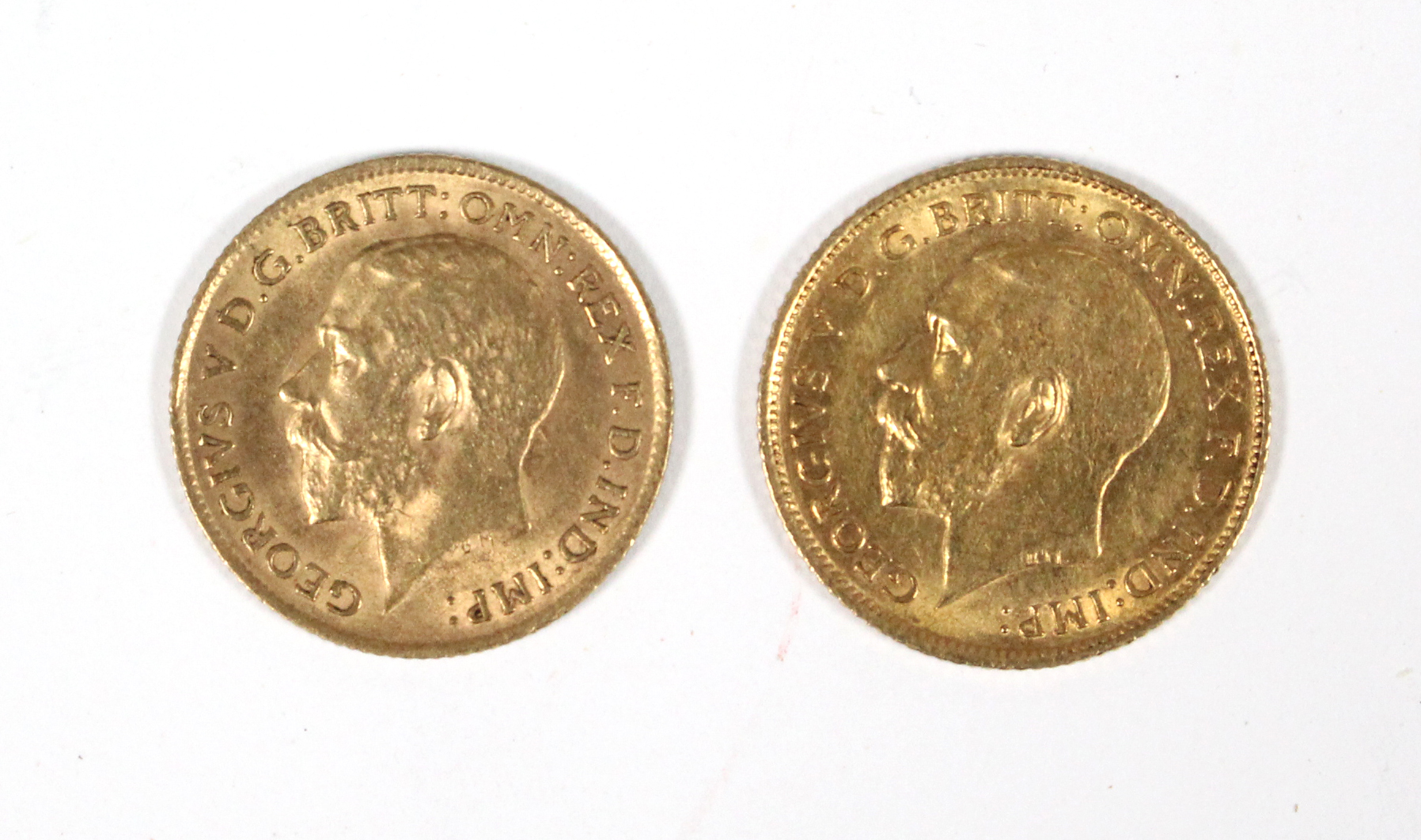 Two George V Half-Sovereigns; 1914 (Sydney Mint), & 1911. - Image 2 of 2