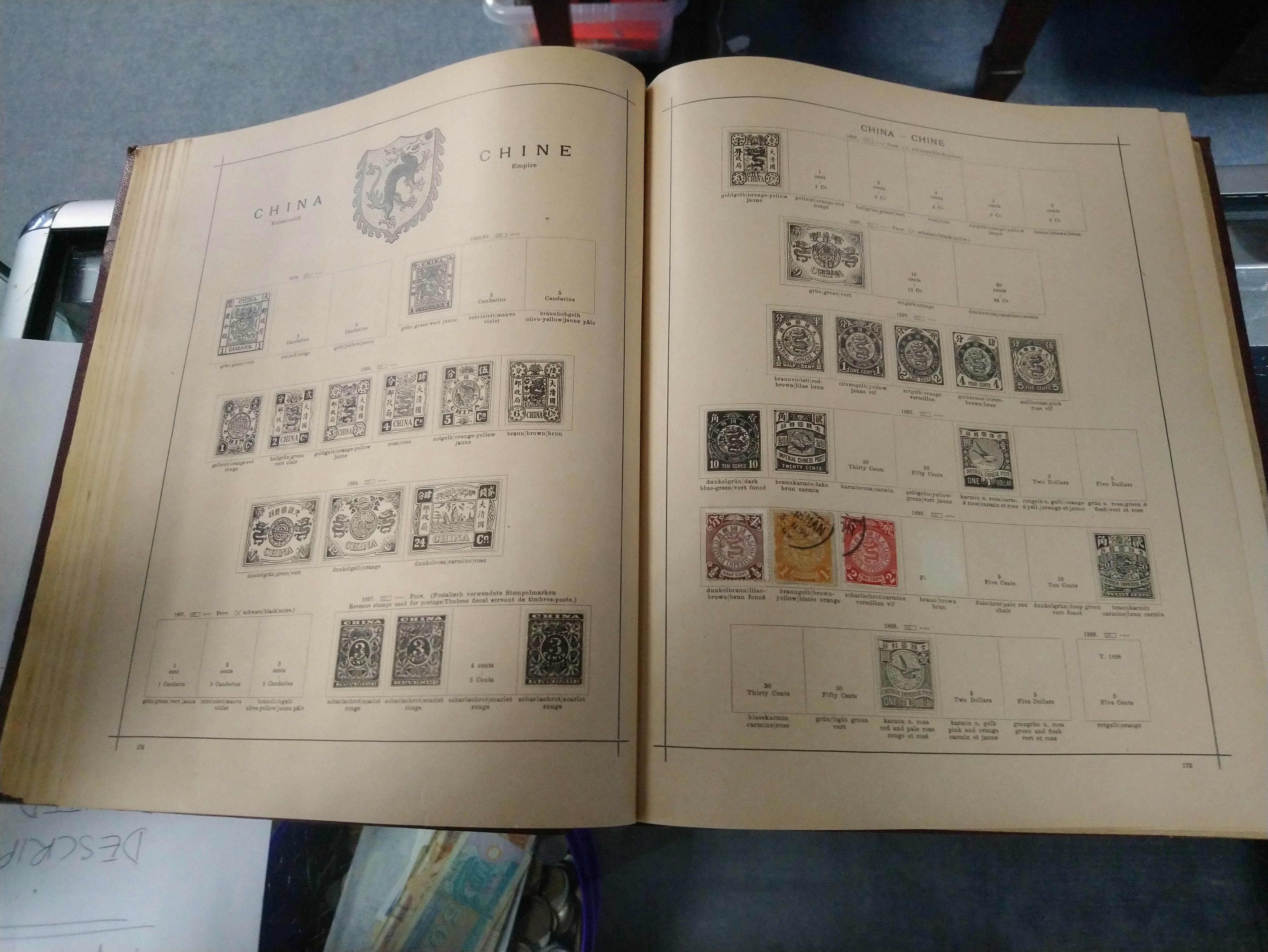 A Senf album & contents of GB (including 1d Black) & foreign stamps; & three other albums & contents - Image 5 of 10