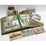 Approximately two hundred postcards, early-mid 20th century, contained in one album & loose; &