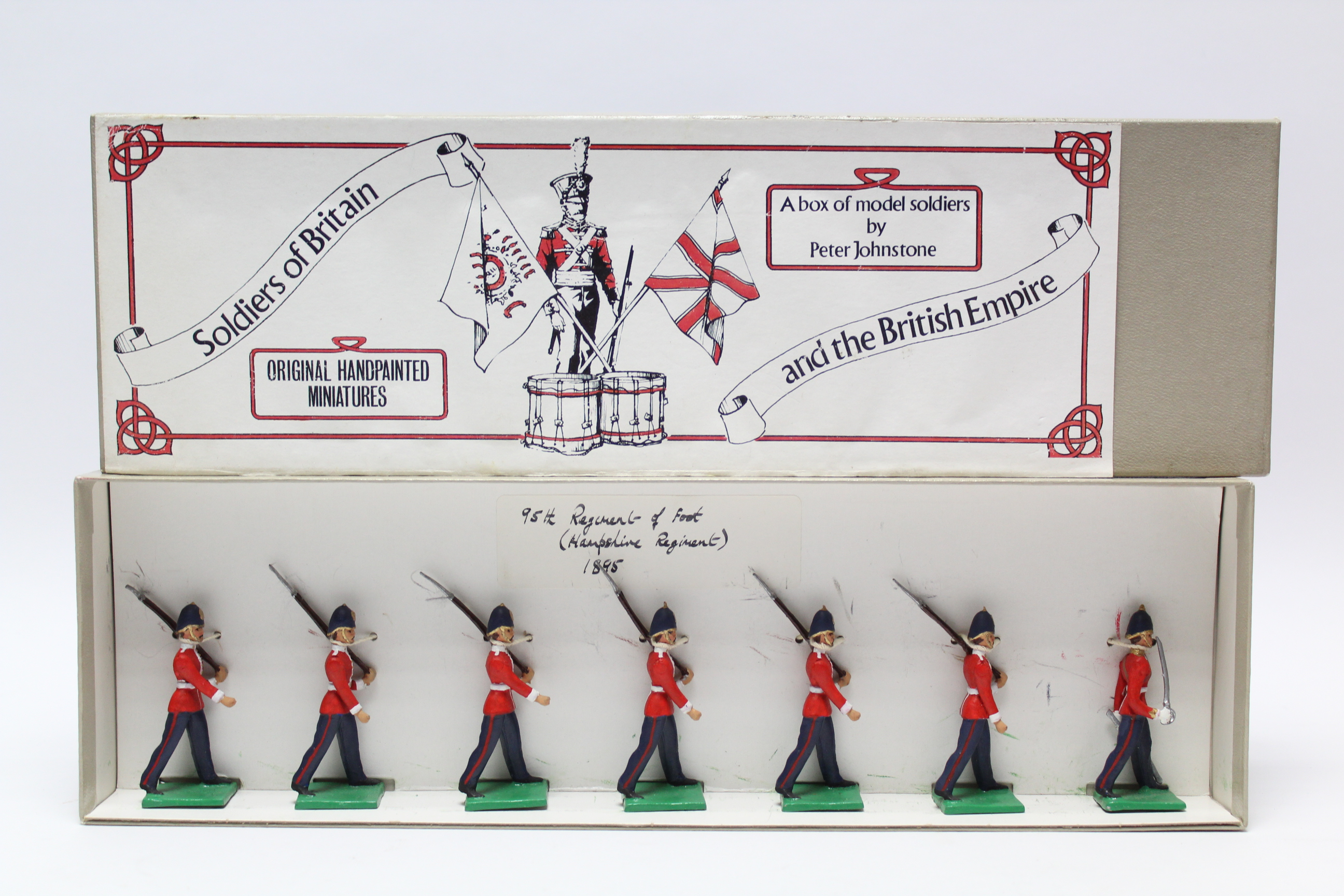 A set of Peter Johnstone hand painted figures “95th Regiment of Foot Hampshire Regiment 1895”,