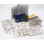 An extensive collection of European stamps contained in three large stock books; a collection of