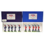 Two sets of Brian Gilden painted metal soldier figures, each set boxed.