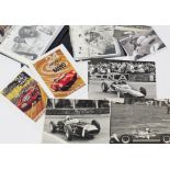 A GOOD COLLECTION OF MID 20TH CENTURY FORMULA ONE PRESS PHOTOGRAPHS & SLIDES, MOST RELATING TO BRUCE