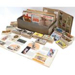 Various assorted cigarette & tea cards contained in eighteen picture card albums, & loose.