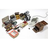 A Hodgkinson’s Health Machine; an Acme tie press; a Binatone Royal transistor radio set; a cash tin;