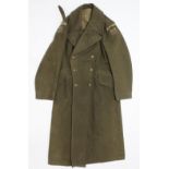 A WWII Somerset Light Infantry 2nd Battalion Home Guard trench overcoat.