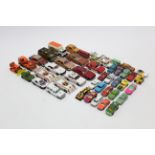 Forty-five various scale models by Corgi, Dinky, & others, all unboxed.