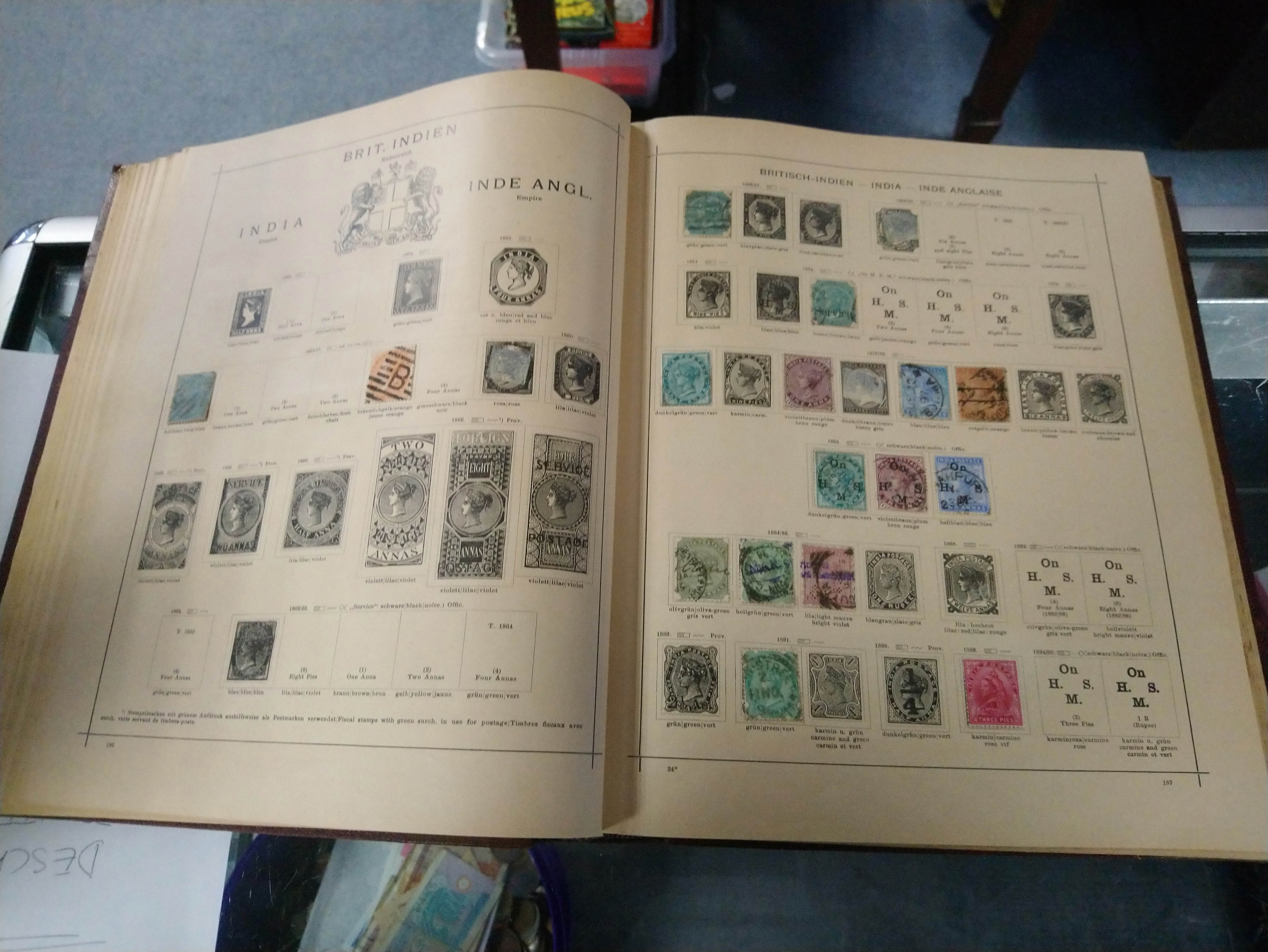 A Senf album & contents of GB (including 1d Black) & foreign stamps; & three other albums & contents - Image 8 of 10