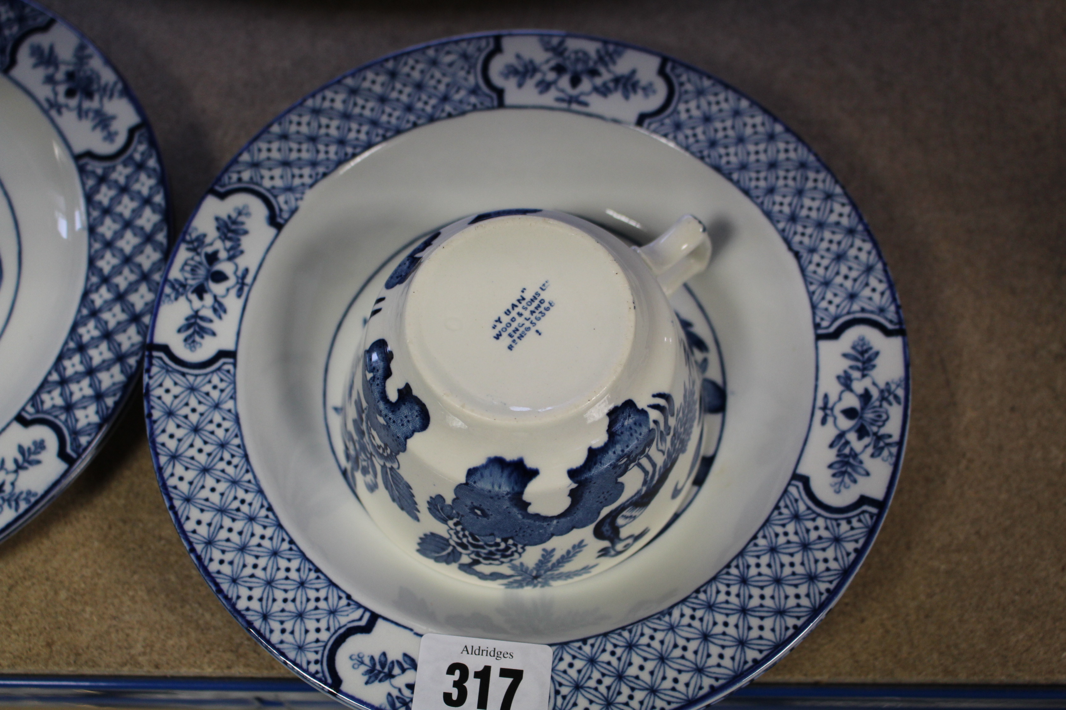 Thirty two items of Wood & Sons blue & white “Yuan” pattern dinner & teaware. - Image 3 of 3