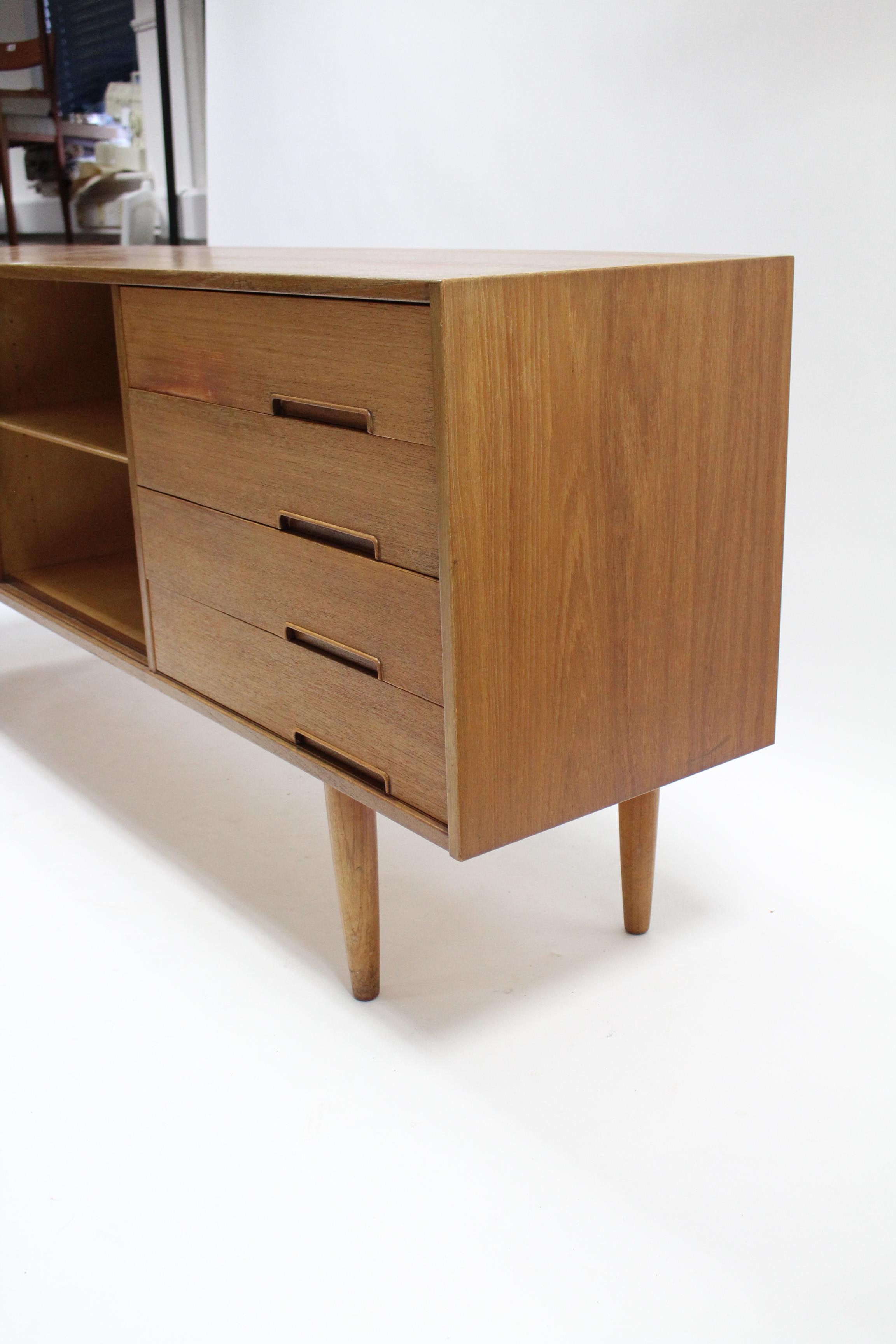 A 1960’s TROEDS OF SWEDEN “TRENTO” TEAK SIDEBOARD fitted four long drawers to the right-hand side, - Image 10 of 12