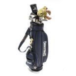 A matched set of fifteen golf clubs; & a golf club bag.