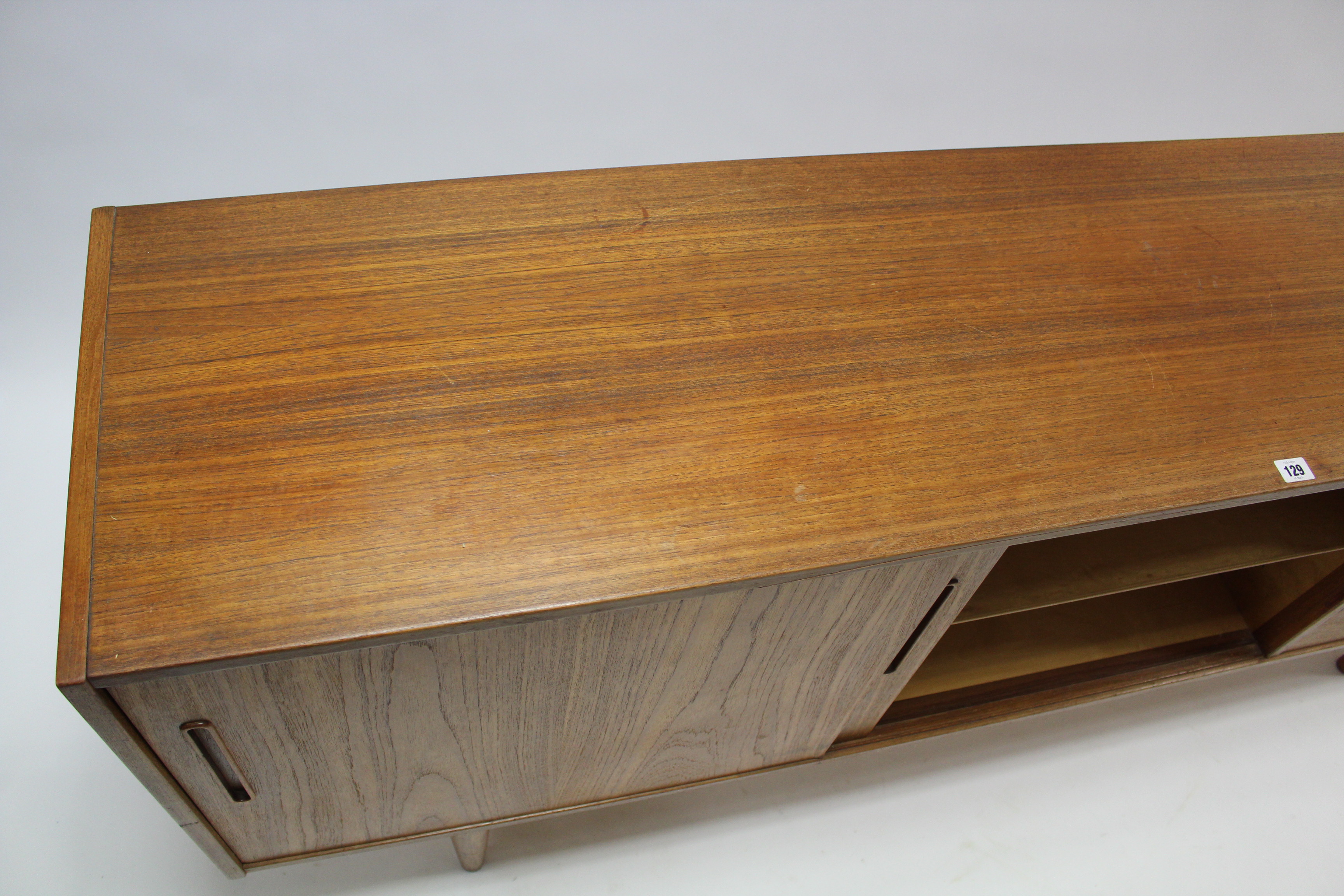 A 1960’s TROEDS OF SWEDEN “TRENTO” TEAK SIDEBOARD fitted four long drawers to the right-hand side, - Image 8 of 12