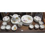 A Royal Worcester fine porcelain “Evesham” pattern thirty four piece part dinner & coffee service,