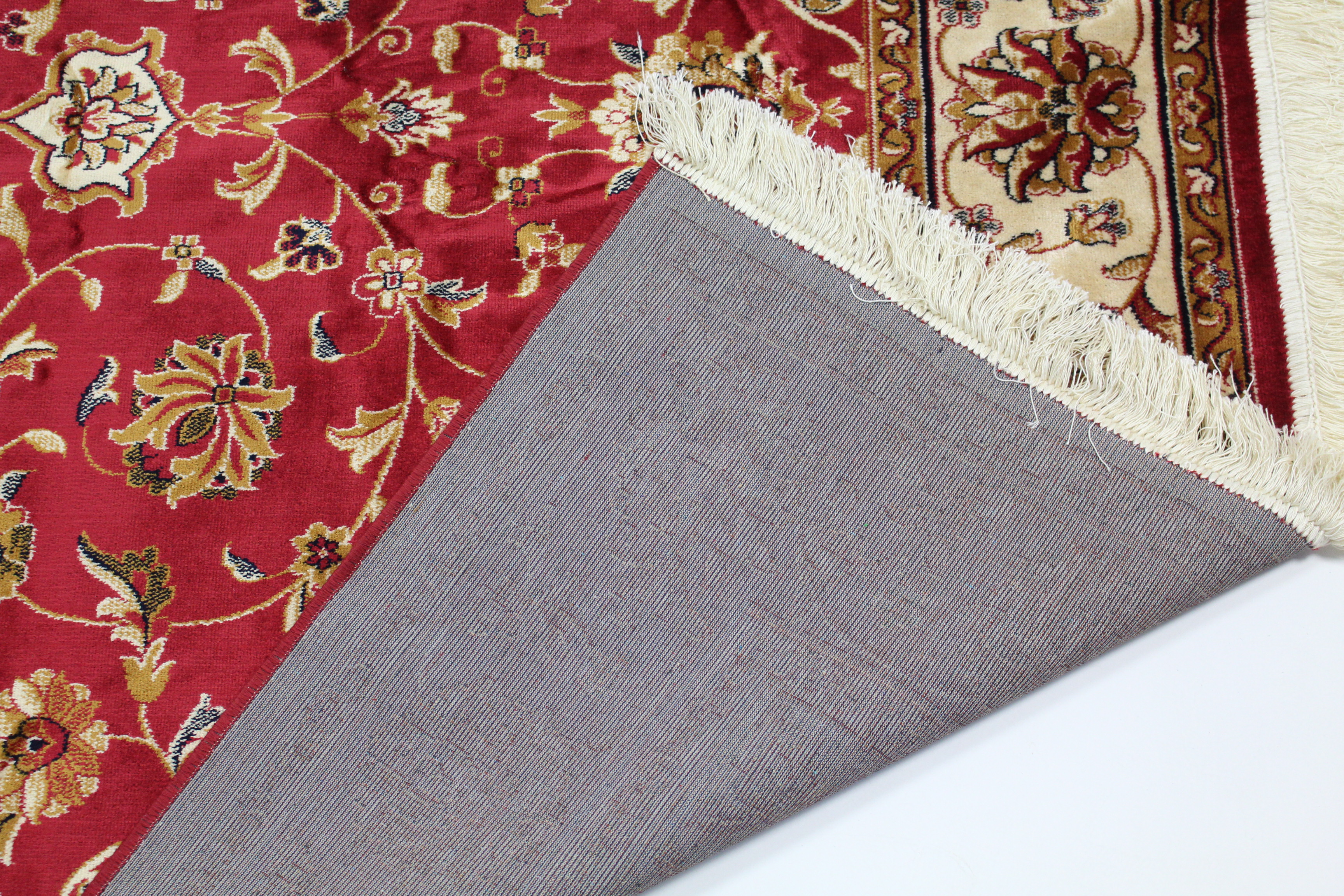 A Keshan carpet of crimson & ivory ground with centre medallion & with all-over repeating scroll - Image 2 of 2