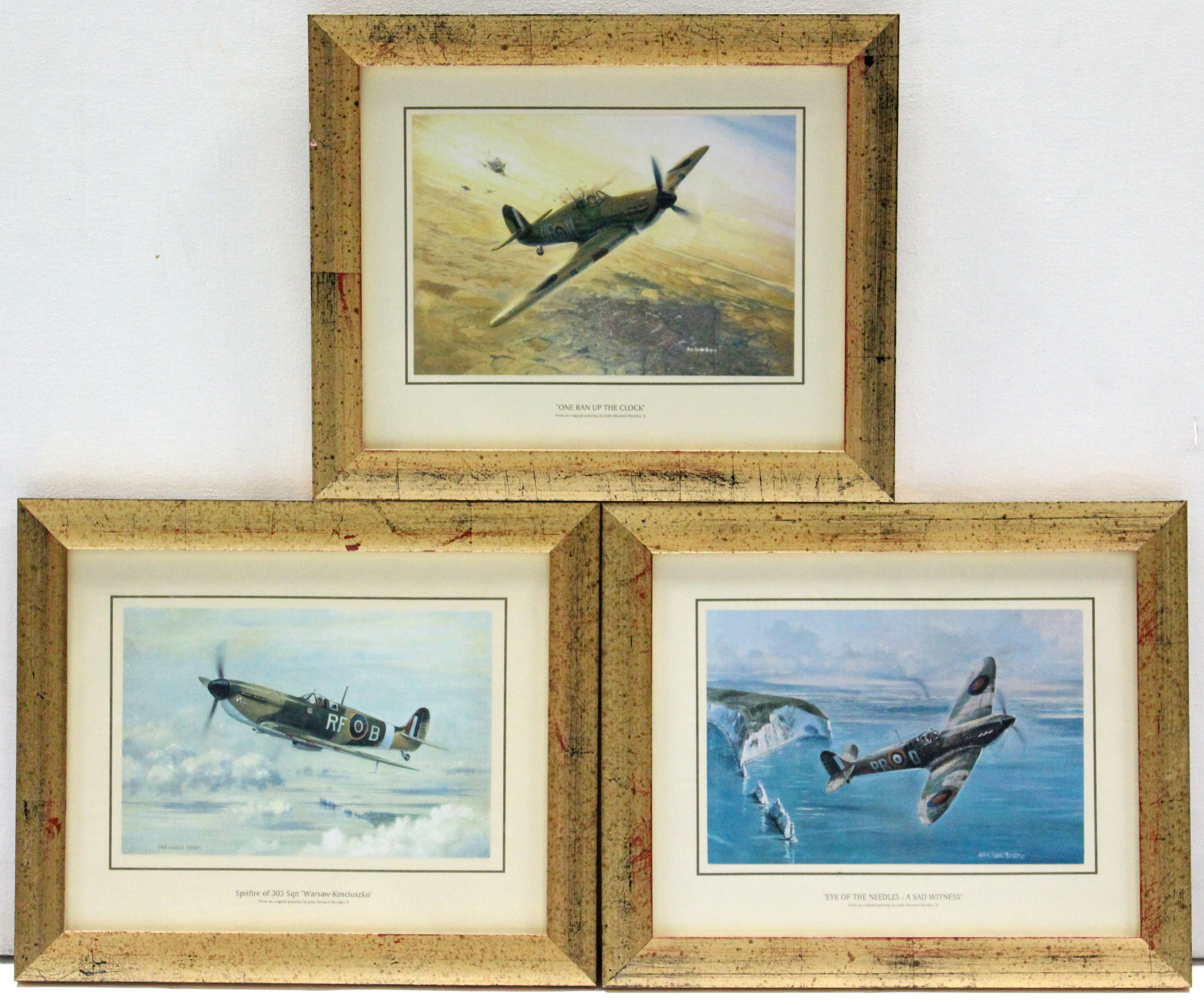 JOHN HOWARD WORSLEY (1919-2000). “Spitfire of 303 Squadron: Warsaw Kosciuszco”. Signed, oil on - Image 3 of 4