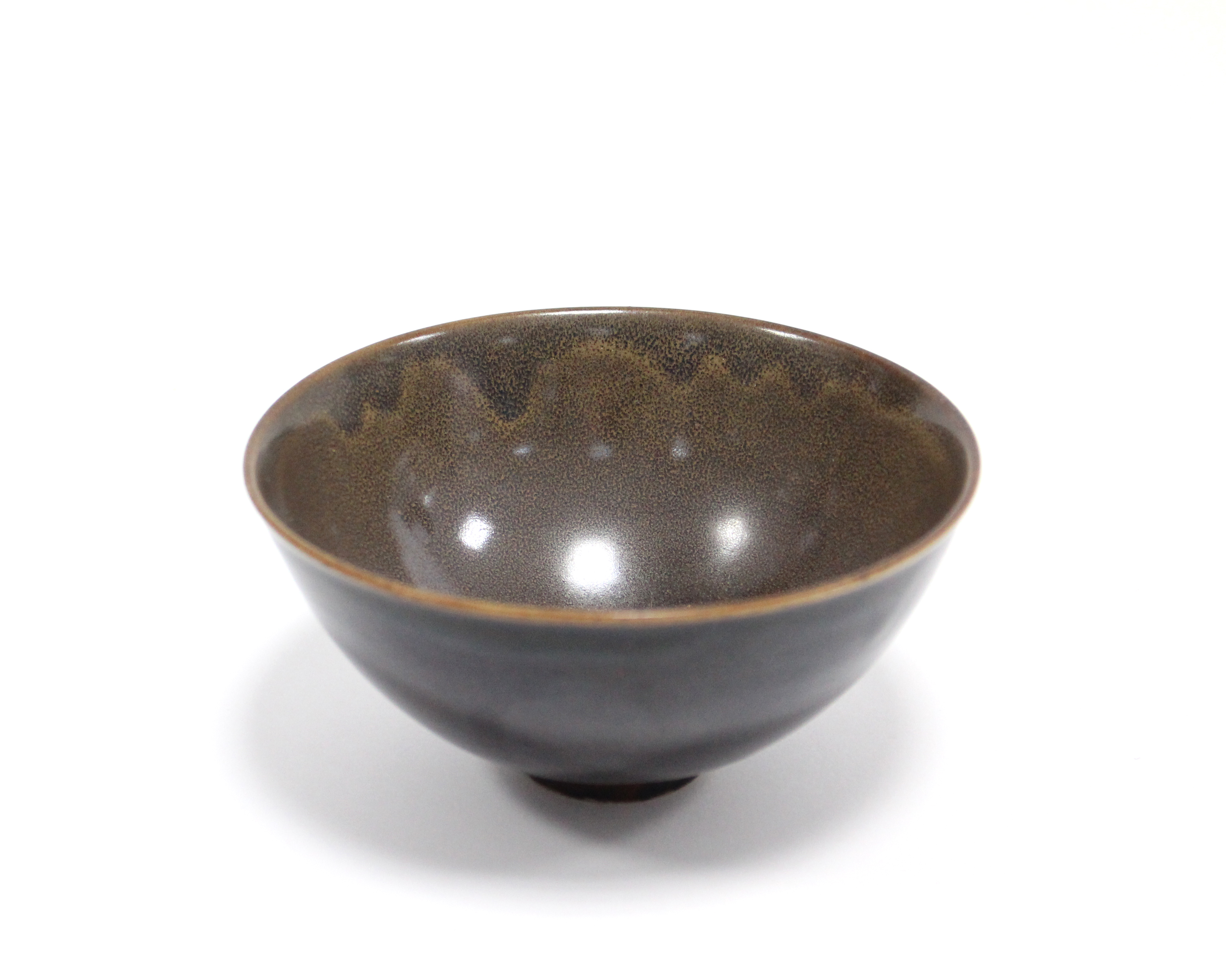 A finely potted Chinese small deep bowl with teadust-glazed interior, the exterior with rich brown - Image 2 of 6