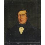 THOMAS HARRISON (19th century). A head & shoulders portrait of a gentleman wearing black cloak &